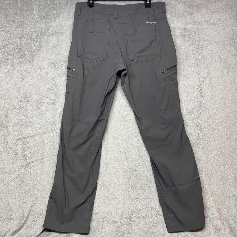 Eddie Bauer Mens First Ascent Trail Pants 34x32 Gray Nylon/Spandex Outdoor Hike - Picture 2 of 7